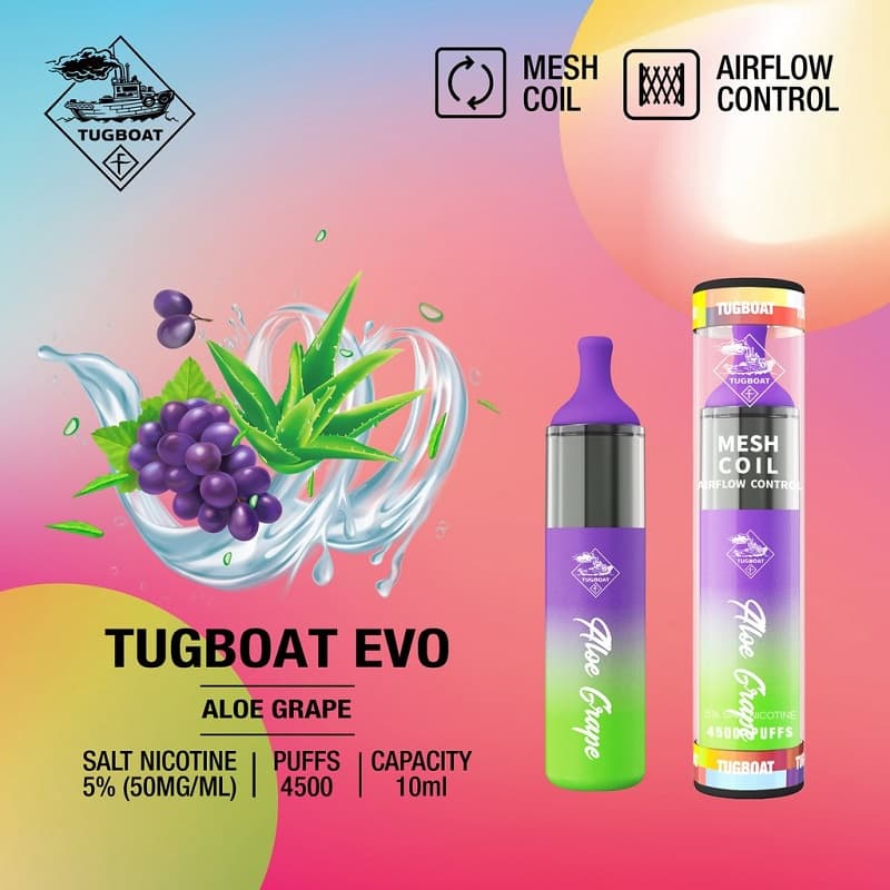Tugboat Evo Aloe Grape 4500 Puffs