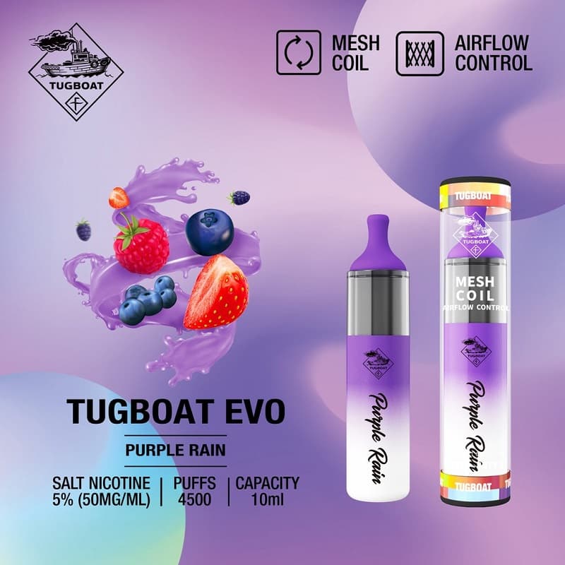 Tugboat Evo Purple Rain 4500 Puffs