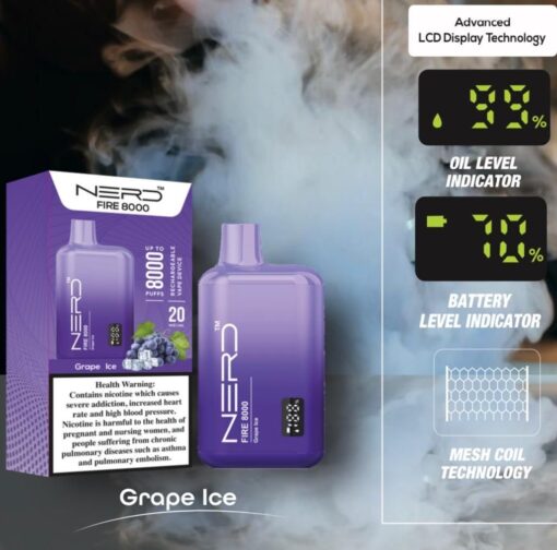 Nerd Fire 8000 Puffs - Disposable