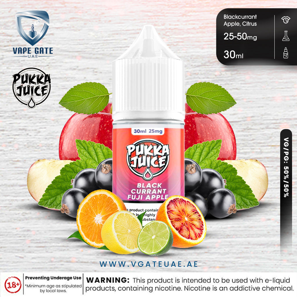 BLACKCURRANT FUJI APPLE - BY PUKKA JUICE  30ml SALTNIC