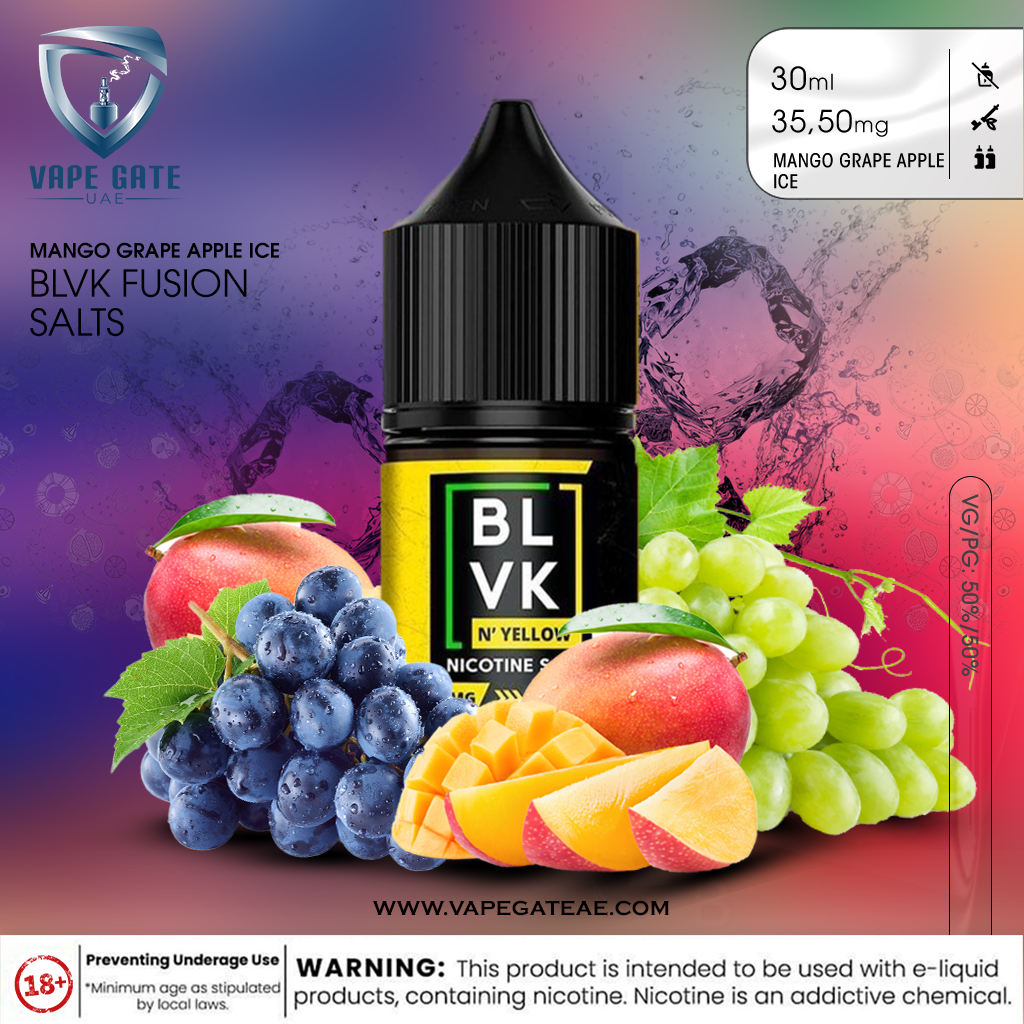 MANGO GRAPE APPLE ICE - BLVK FUSION SALTS - 30ML