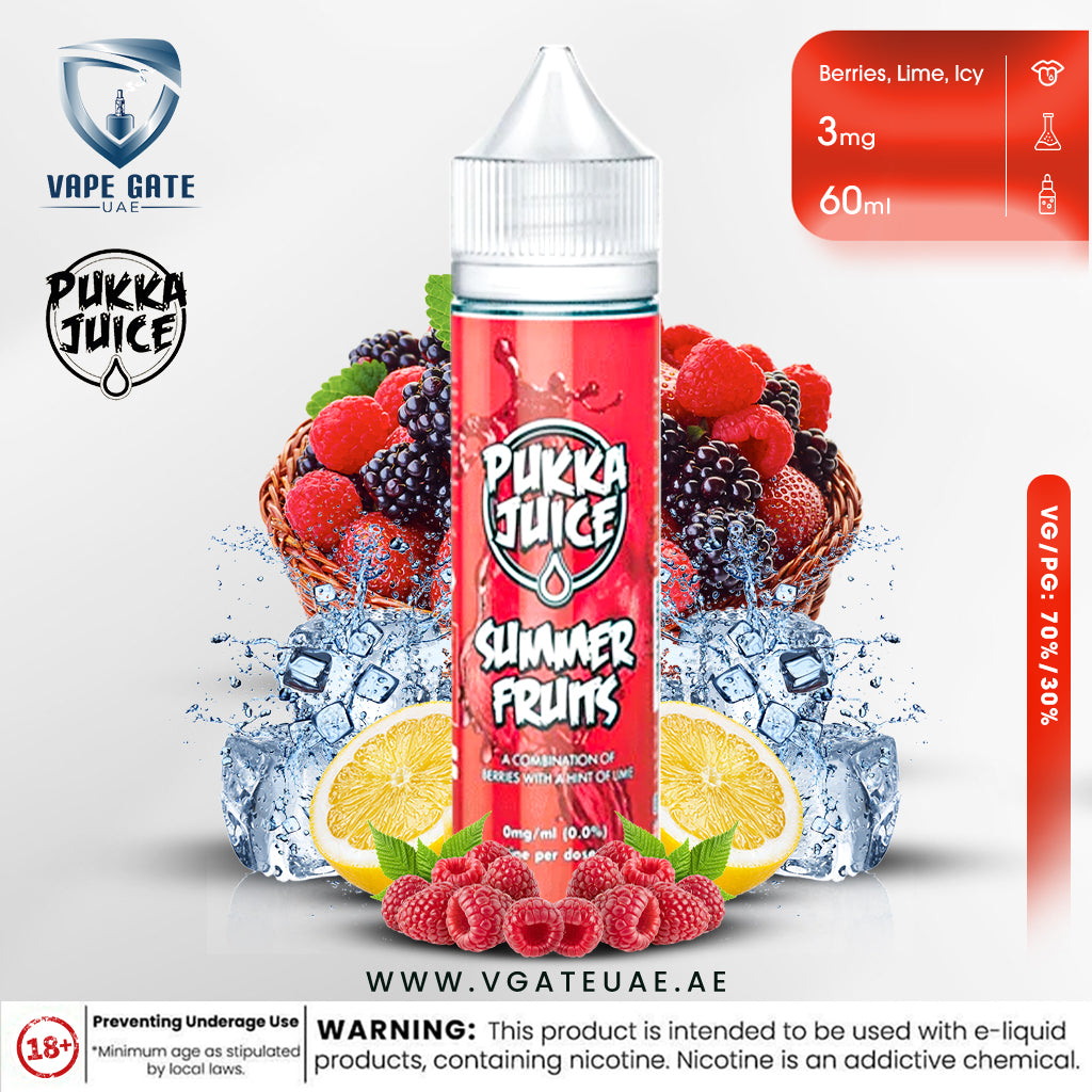 SUMMER FRUITS - BY PUKKA JUICE  60ml E JUICE