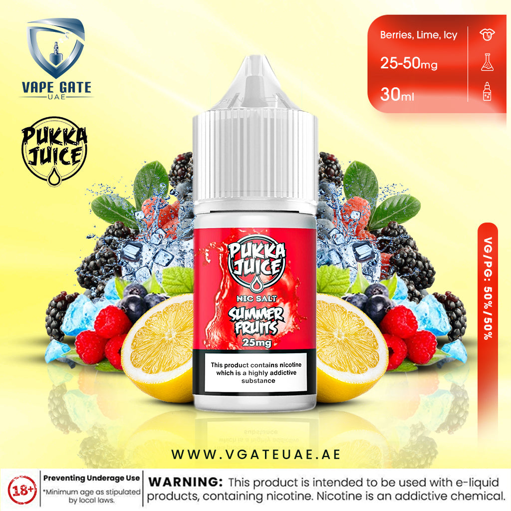 SUMMER FRUITS - BY PUKKA JUICE  30ml SALTNIC