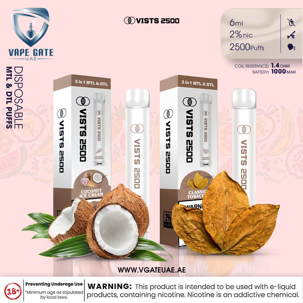 Vists 2500 – Disposable (20MG - MTL & DTL Puffs)