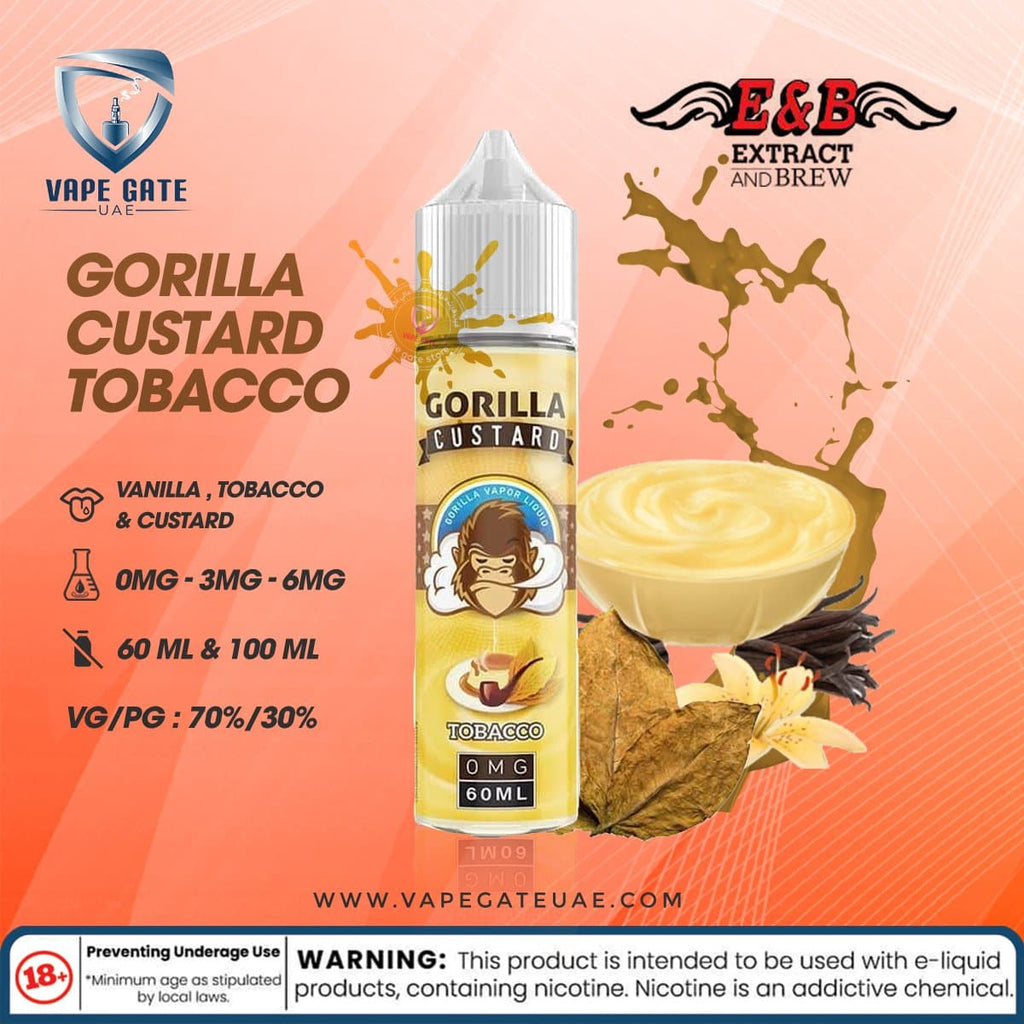 Gorilla Custard Tobacco E Liquid by E&B Flavor