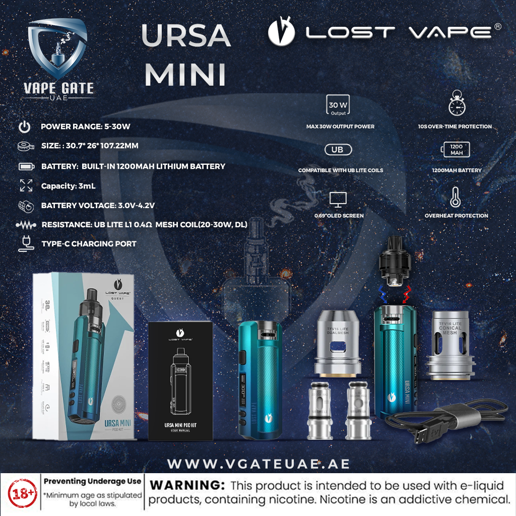 LOST VAPE URSA MINI POD SYSTEM KIT 1200MAH