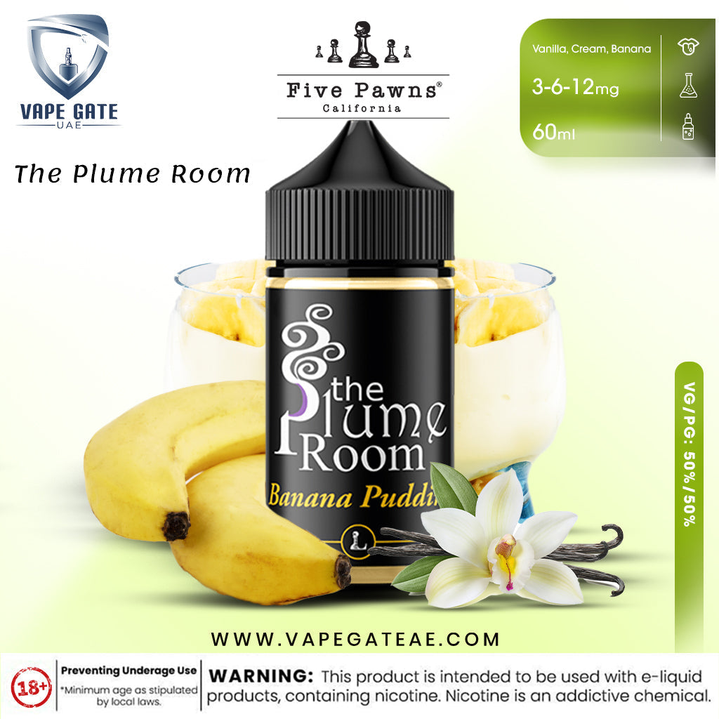 The Plume Room Banana Pudding - 60ml E liquid by Five Pawns California