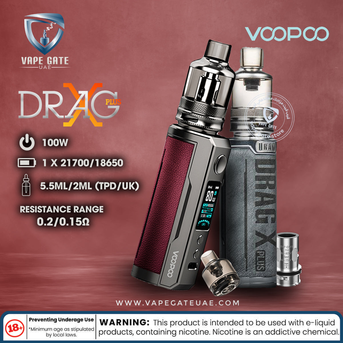 VOOPOO DRAG X PLUS 100W POD MOD KIT