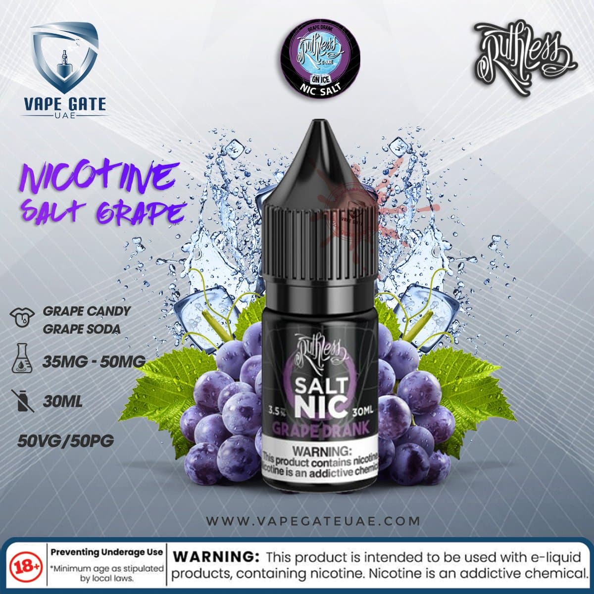 Ruthless Grape Drank Salt Nic, 30ml