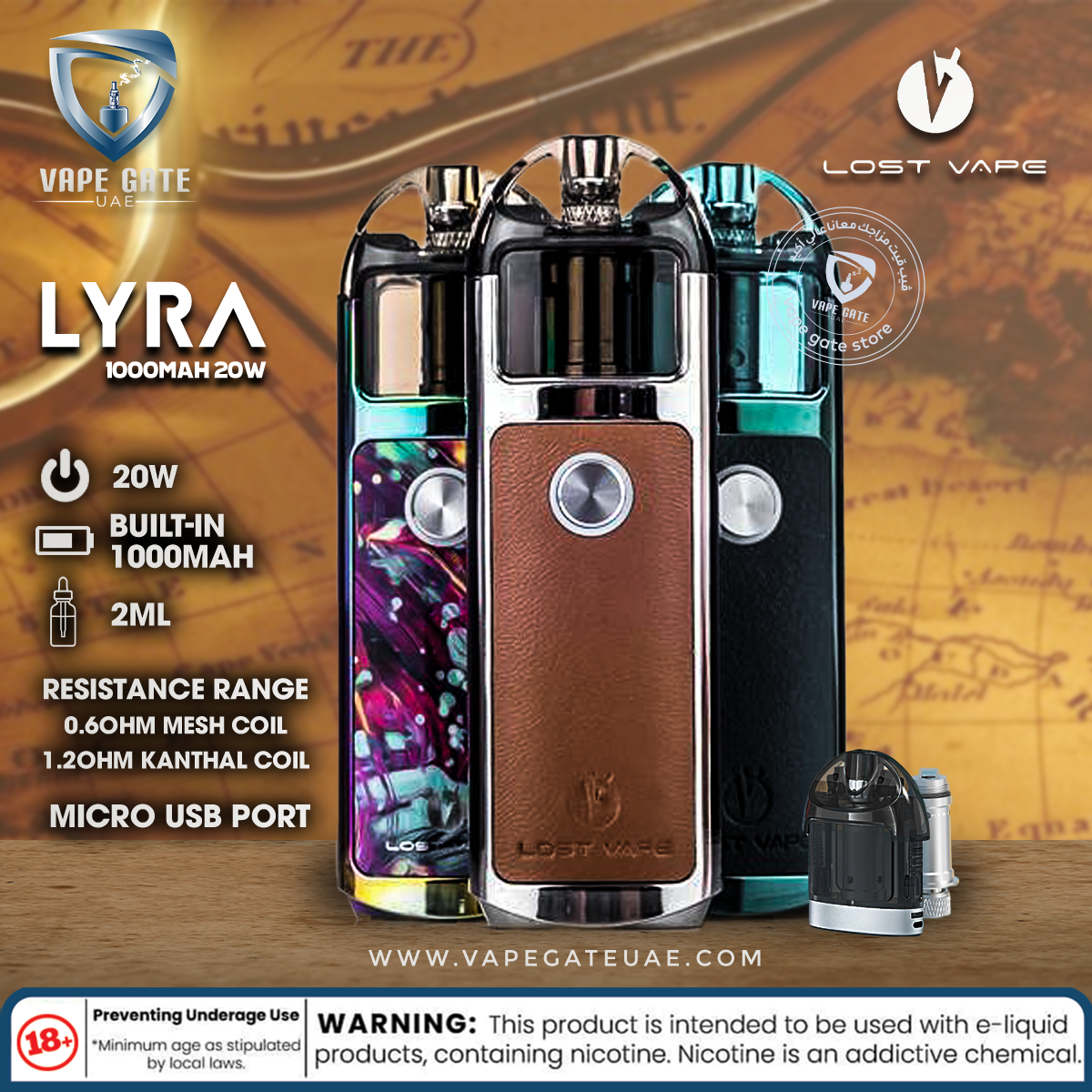 Lost Vape Lyra 1000mAh 20W Pod System