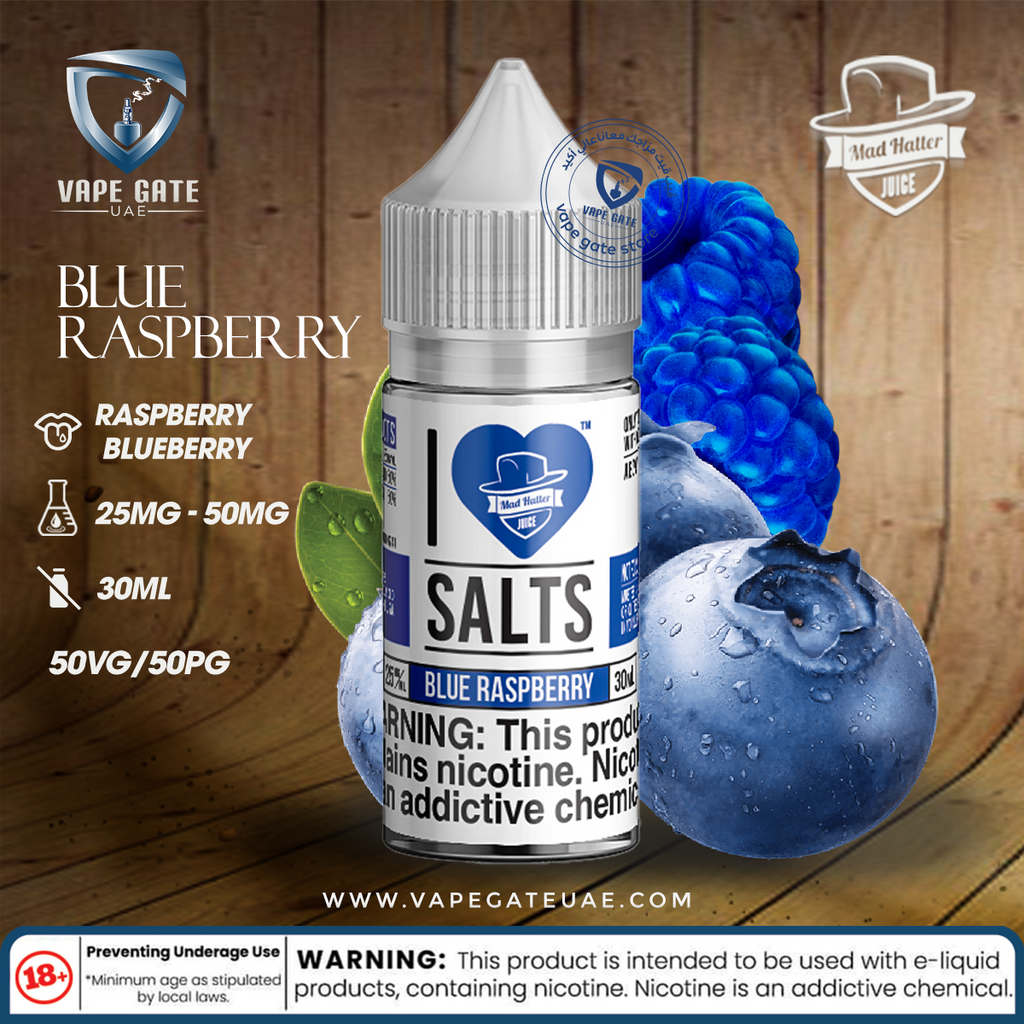 Blue Raspberry -  I Love Salts /Mad Hatter Juice