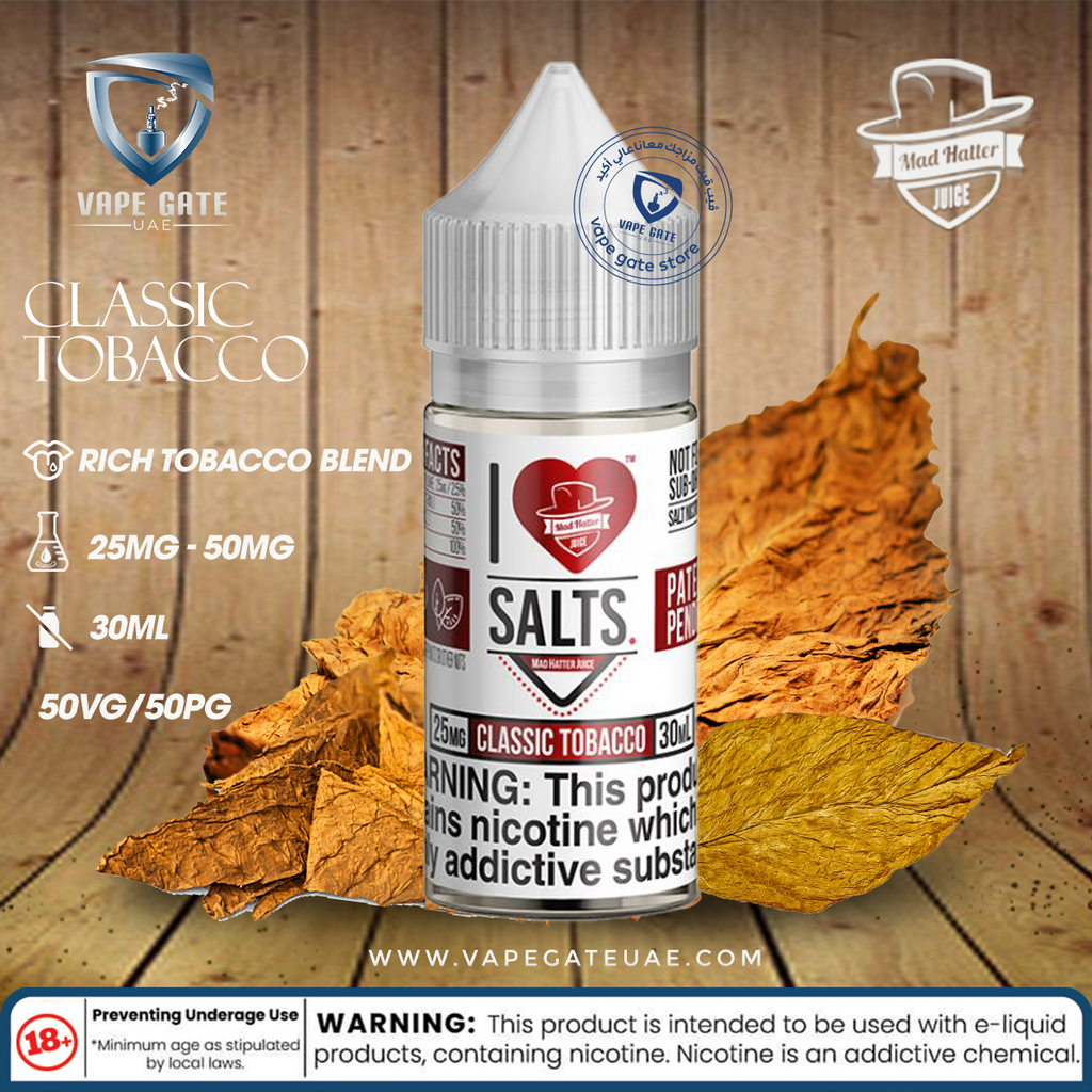Classic Tobacco - I Love Salts / Mad Hatter Juice