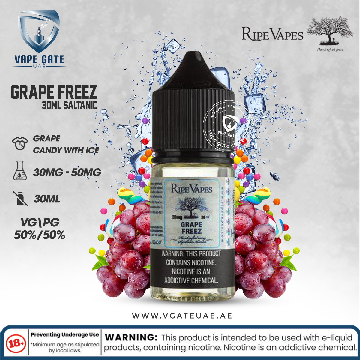Grape Freez 30ml SaltNic by Ripe Vape