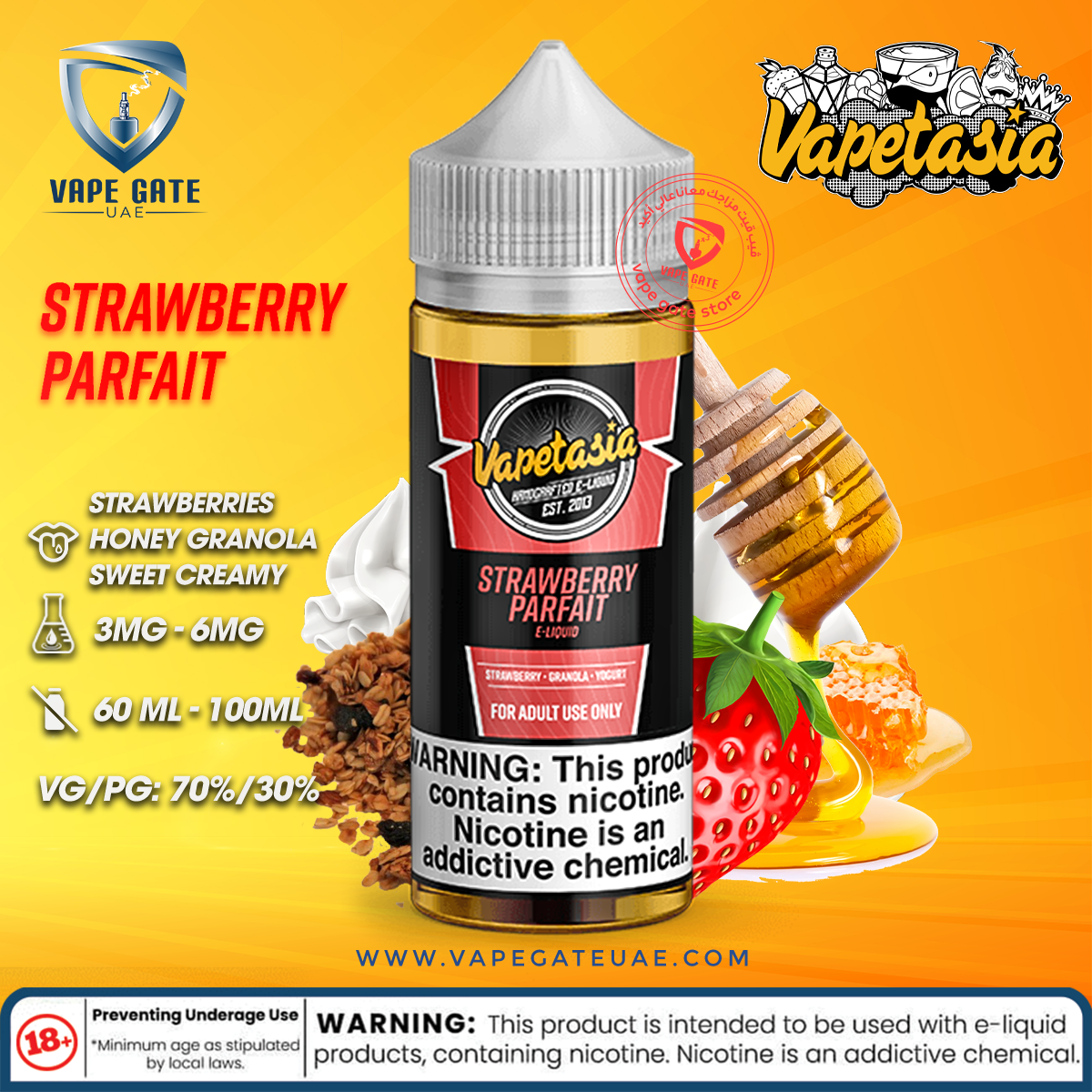 Parfait Strawberry E liquid by Vapetasia