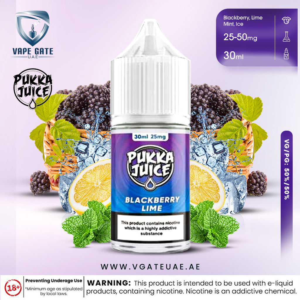 BLACKBERRY LIME - BY PUKKA JUICE  30ml SALTNIC