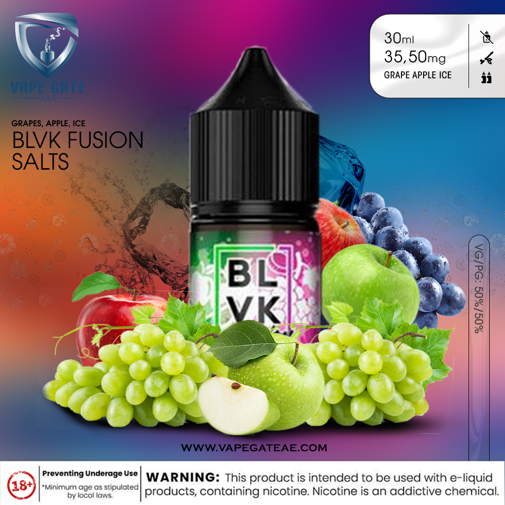 GRAPE APPLE ICE - BLVK FUSION SALTS - 30ML