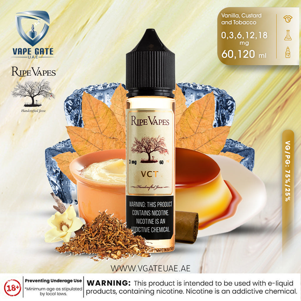 VCT (Vanilla-Custard-Tobacco) 60ml E liquid by Ripe Vape