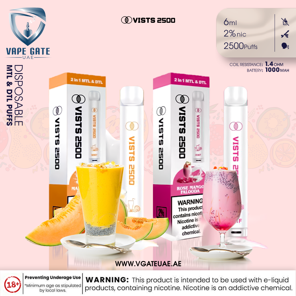 Vists 2500 – Disposable (20MG - MTL & DTL Puffs)