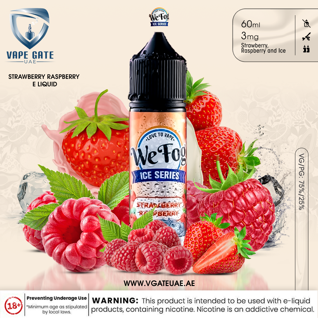 We Fog Strawberry Raspberry 60ml E liquid Ice Series