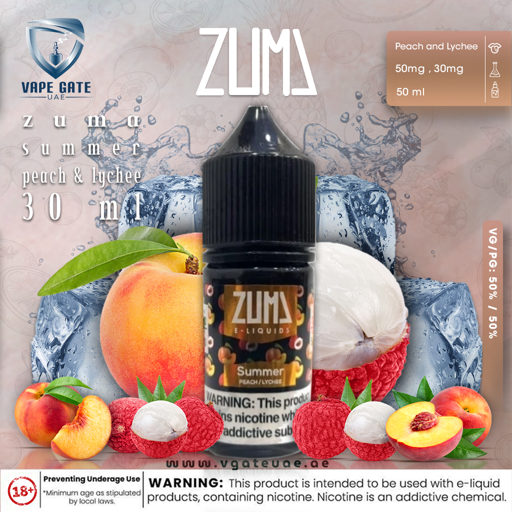 Zuma Summer Peach/Lychee 30ml Saltnic