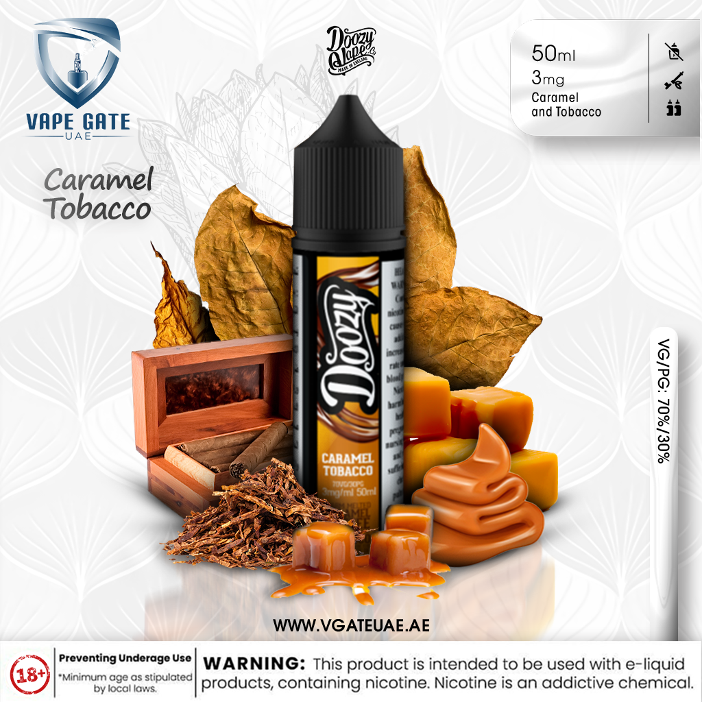 Caramel Tobacco 50ml E liquid by Doozy
