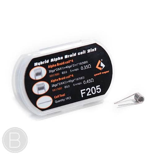GEEKVAPE F205 HYBRID ALPHA BRAID 2 IN 1 PREBUILT COILS