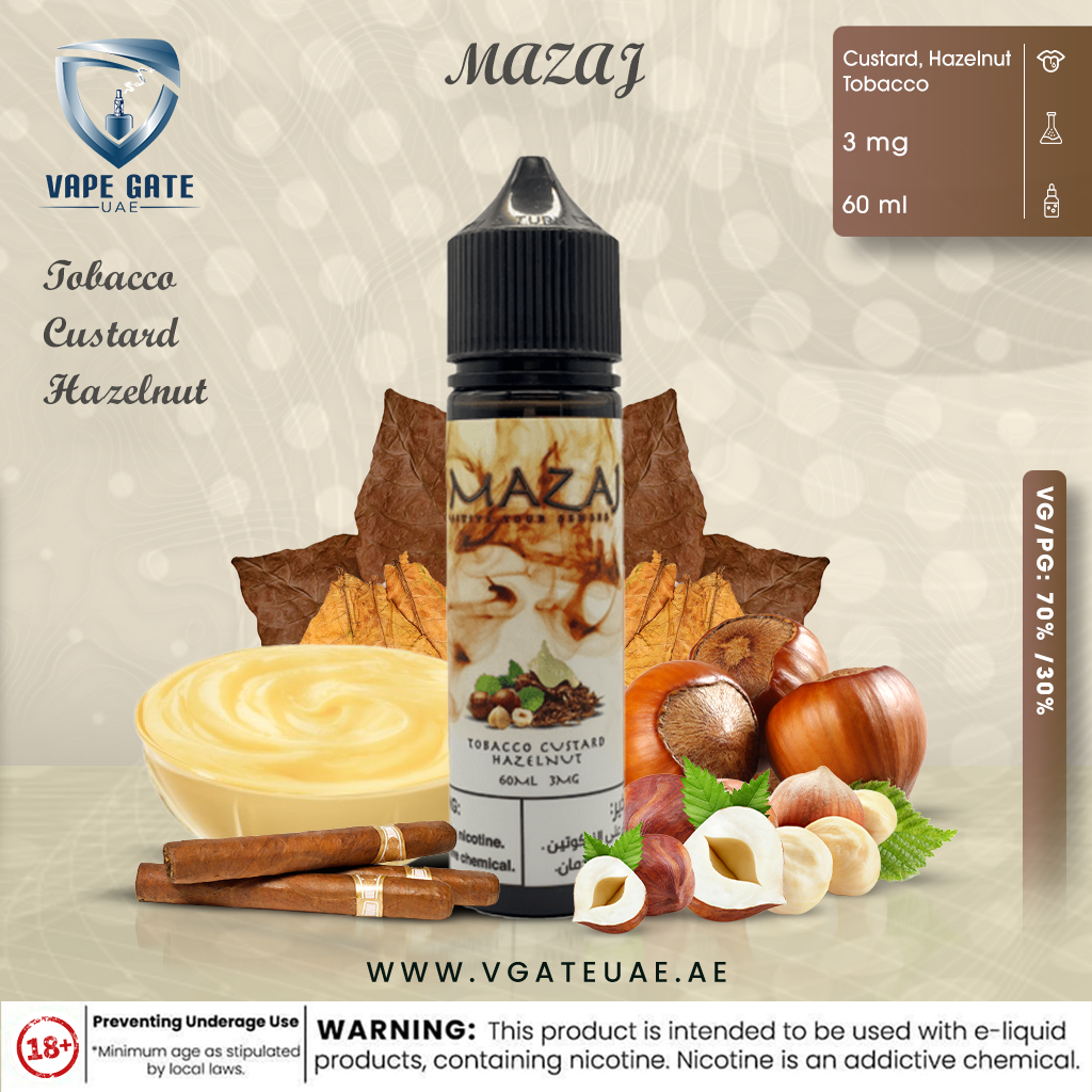 Tobacco Custard Hazelnut -  by Mazaj 60ml E Juice