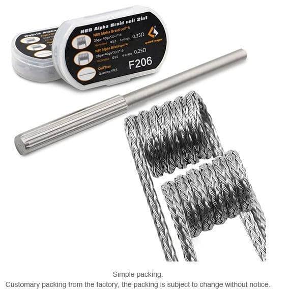 GEEKVAPE F206 N80 ALPHA BRAID 2 IN 1 PREBUILT COILS