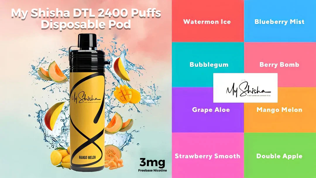 MY SHISHA DTL 2400 PUFFS DISPOSABLE POD