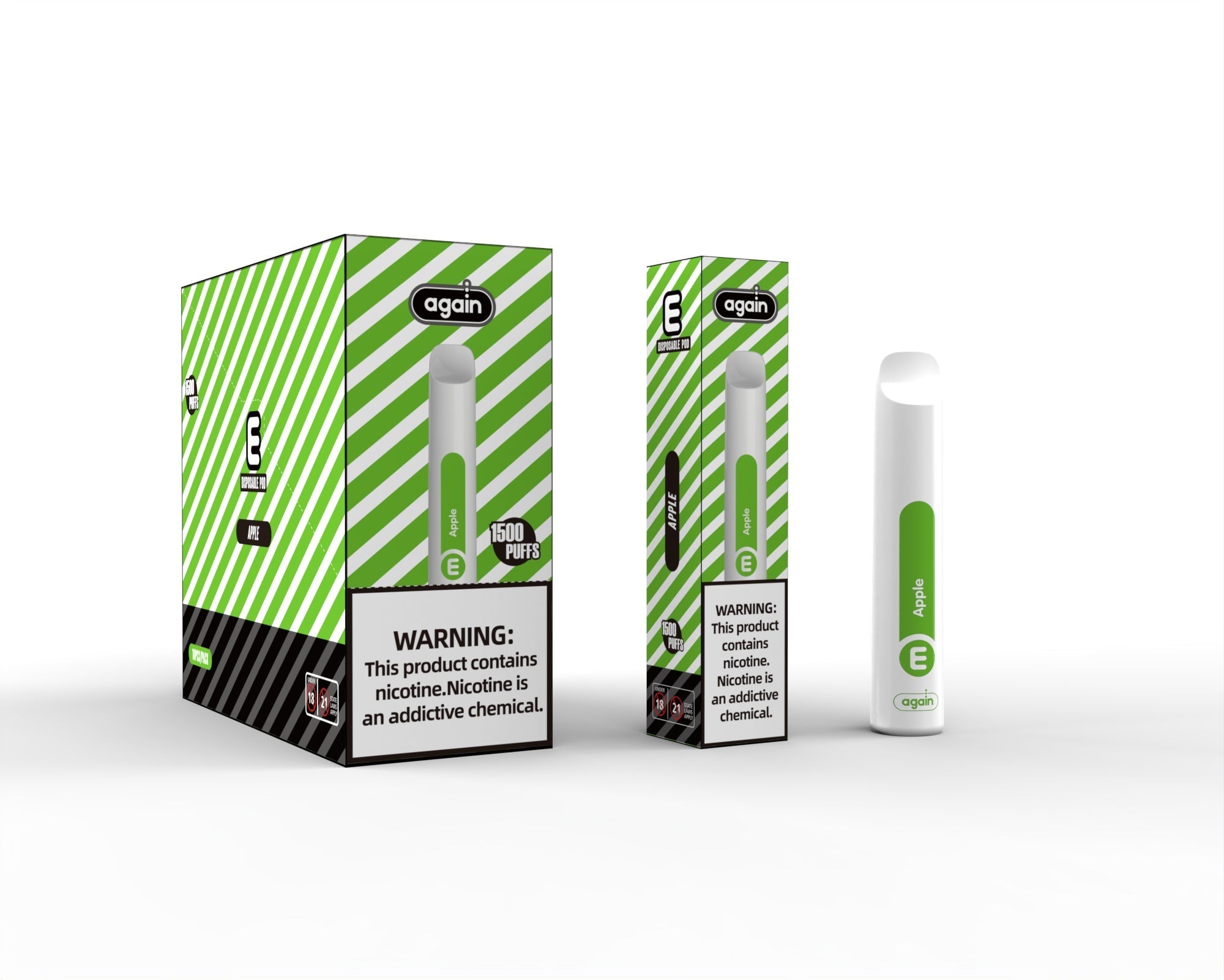 Again E Disposables MTL Vape 1500 Puffs 50mg - Compact & Portable