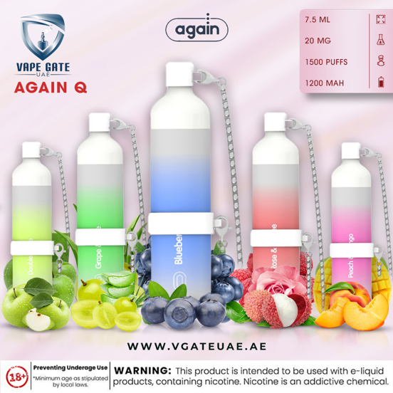 AGAIN Q DISPOSABLE DEVICE (1500 DL PUFFS 20MG)