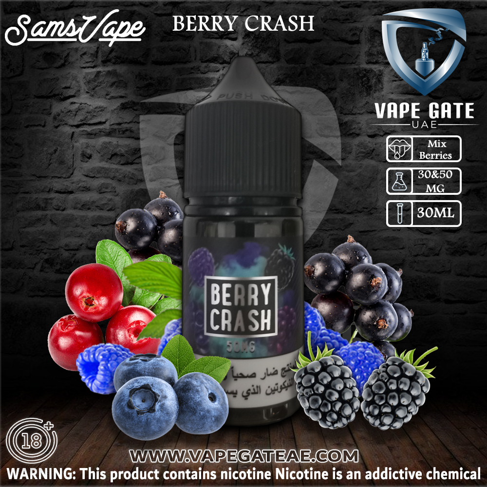BERRY CRASH SALTNIC 30 ML BY SAM VAPES