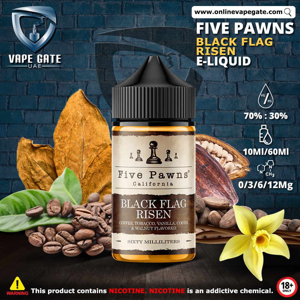 Black Flag Risen - 60ml E liquid by Five Pawns California