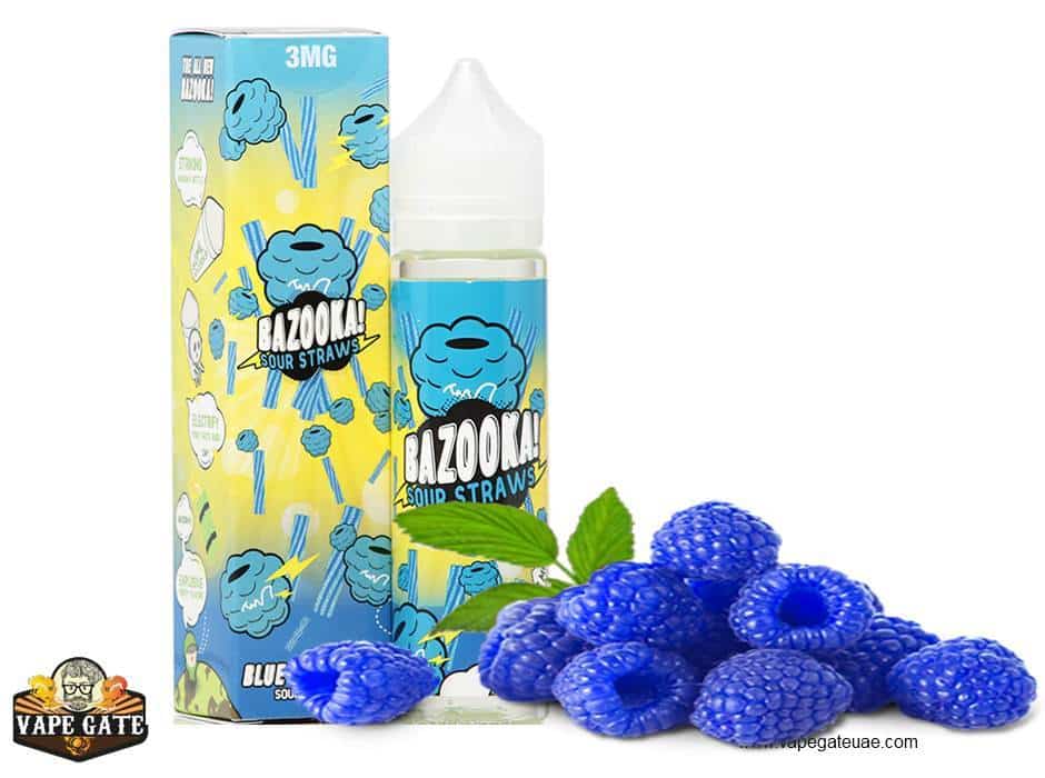 Blue Raspberry Sour Straws - Bazooka