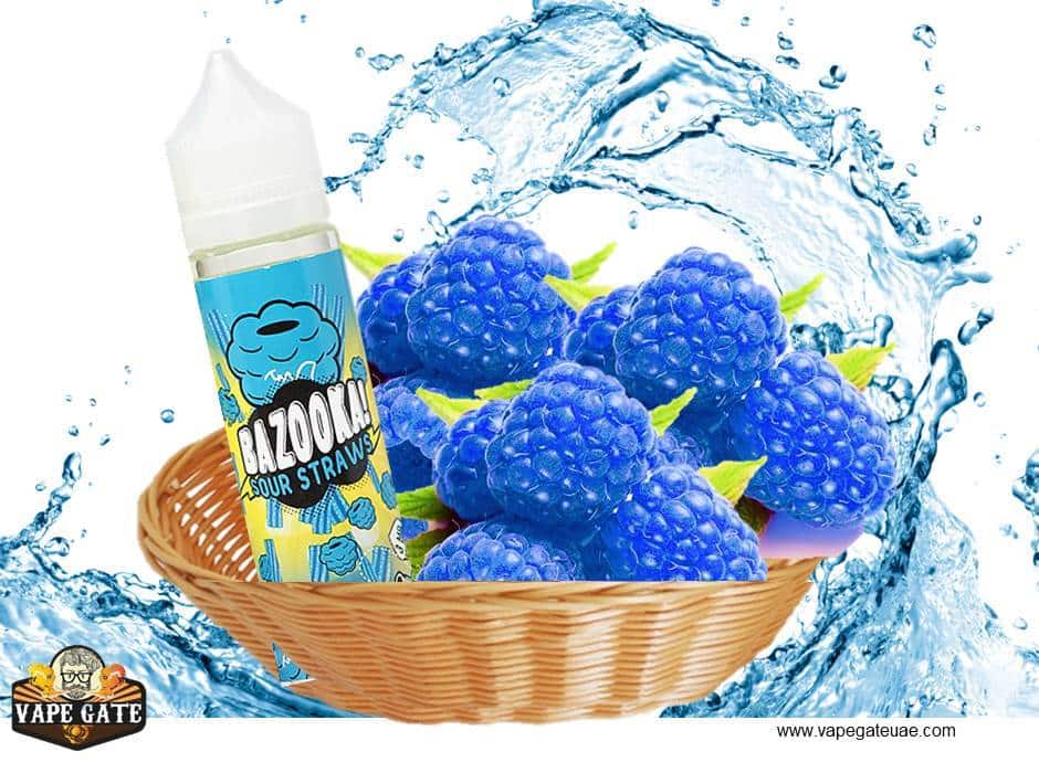 Blue Raspberry Sour Straws - Bazooka