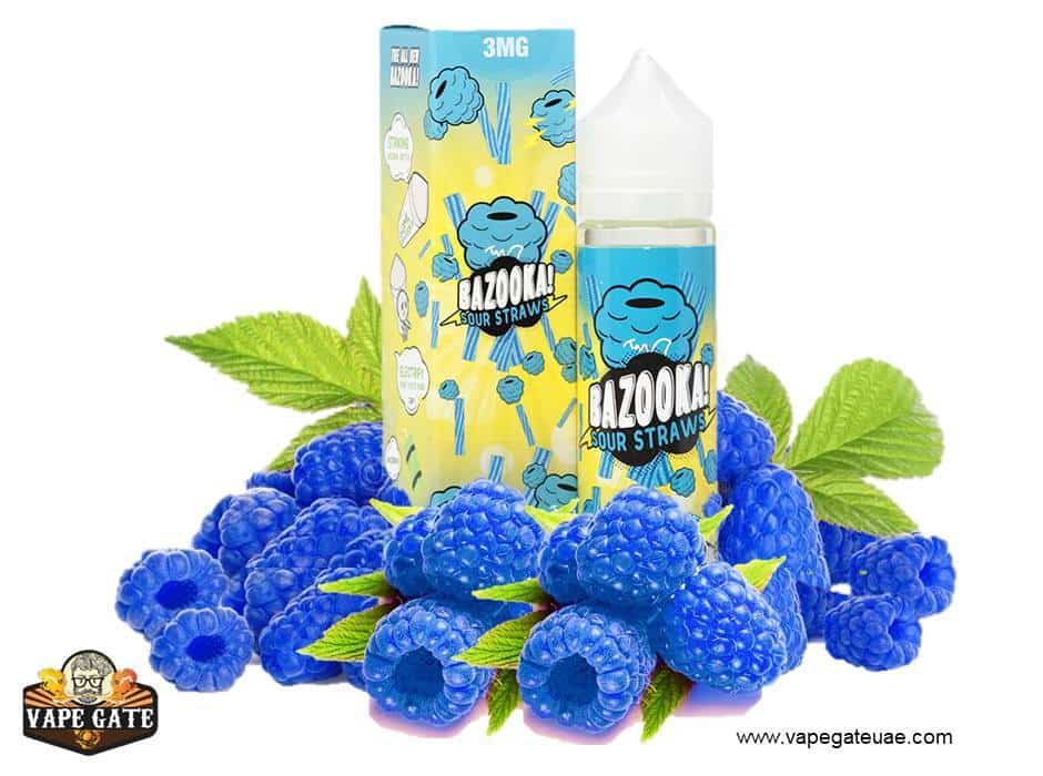 Blue Raspberry Sour Straws - Bazooka
