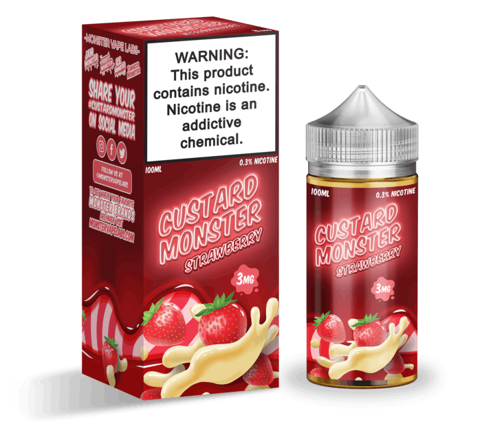Strawberry Custard E liquid by Jam Monster