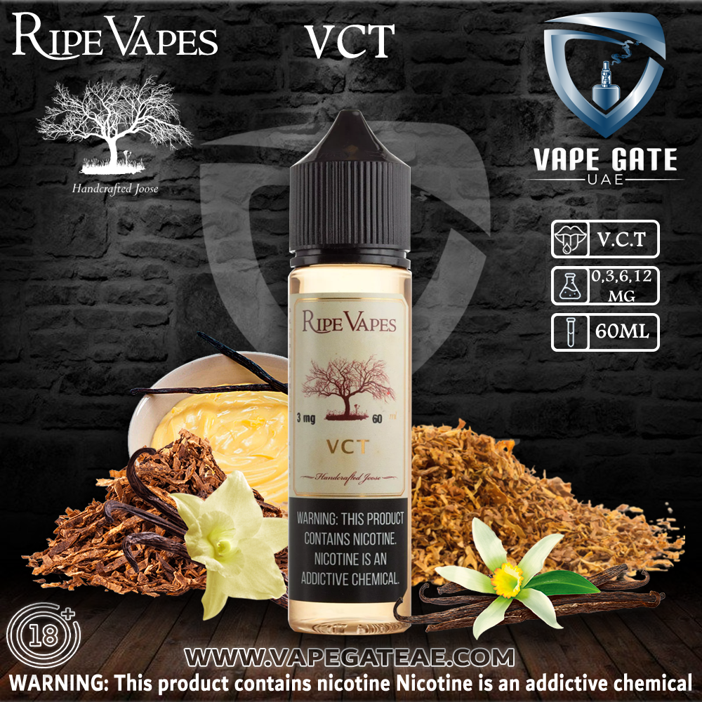 VCT (Vanilla-Custard-Tobacco) 60ml E liquid by Ripe Vape