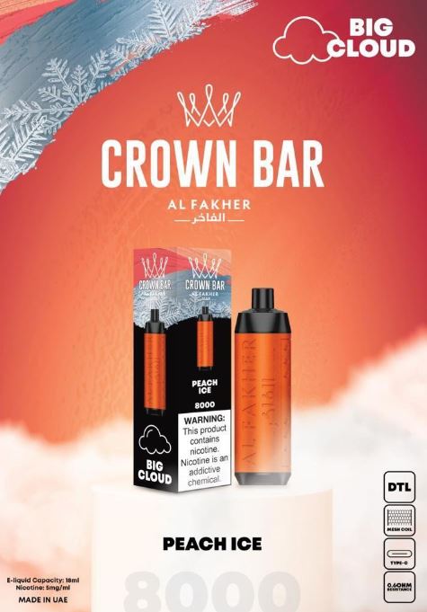 Al Fakher - Crown Bar Disposable Vape (8,000 Puffs)