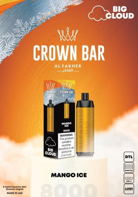 Al Fakher - Crown Bar Disposable Vape (8,000 Puffs)