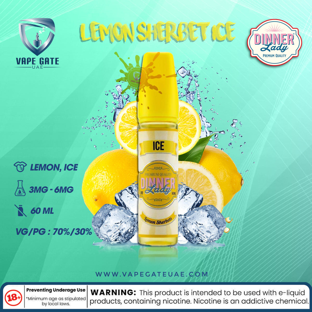 Lemon Sherbet Ice - Dinner Lady