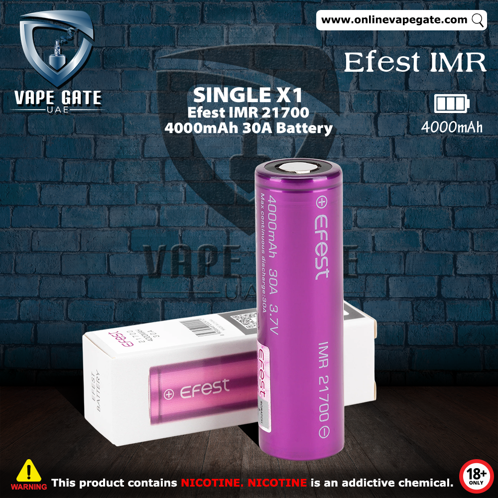 EFEST 21700 4000MAH 30A IMR BATTERY