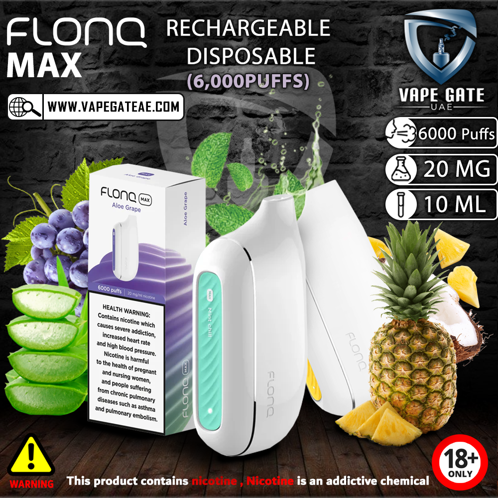 FLONQ MAX RECHARGEABLE DISPOSABLE VAPES (6,000PUFFS)
