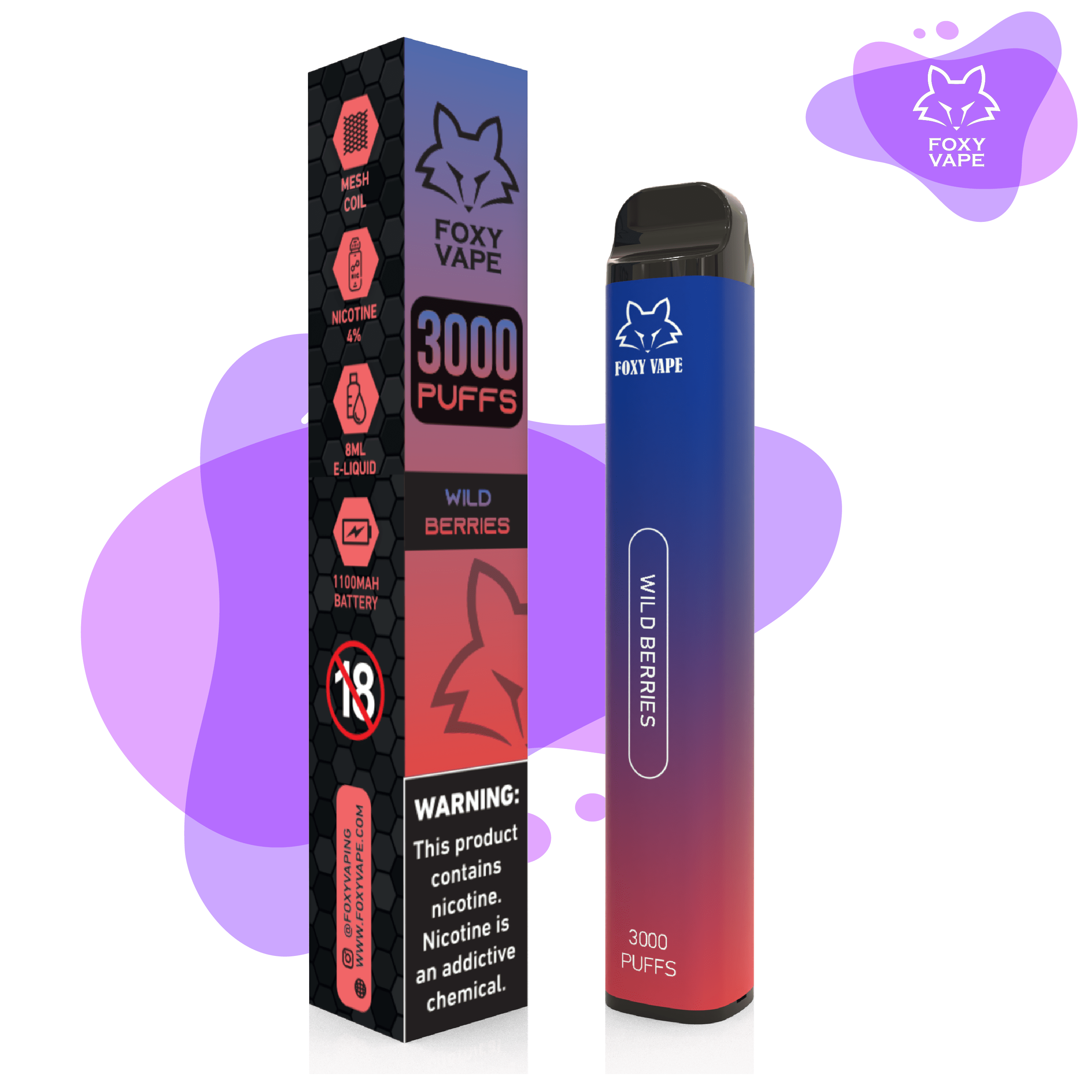 Foxy Vape Disposable Vape (3000 Puffs)