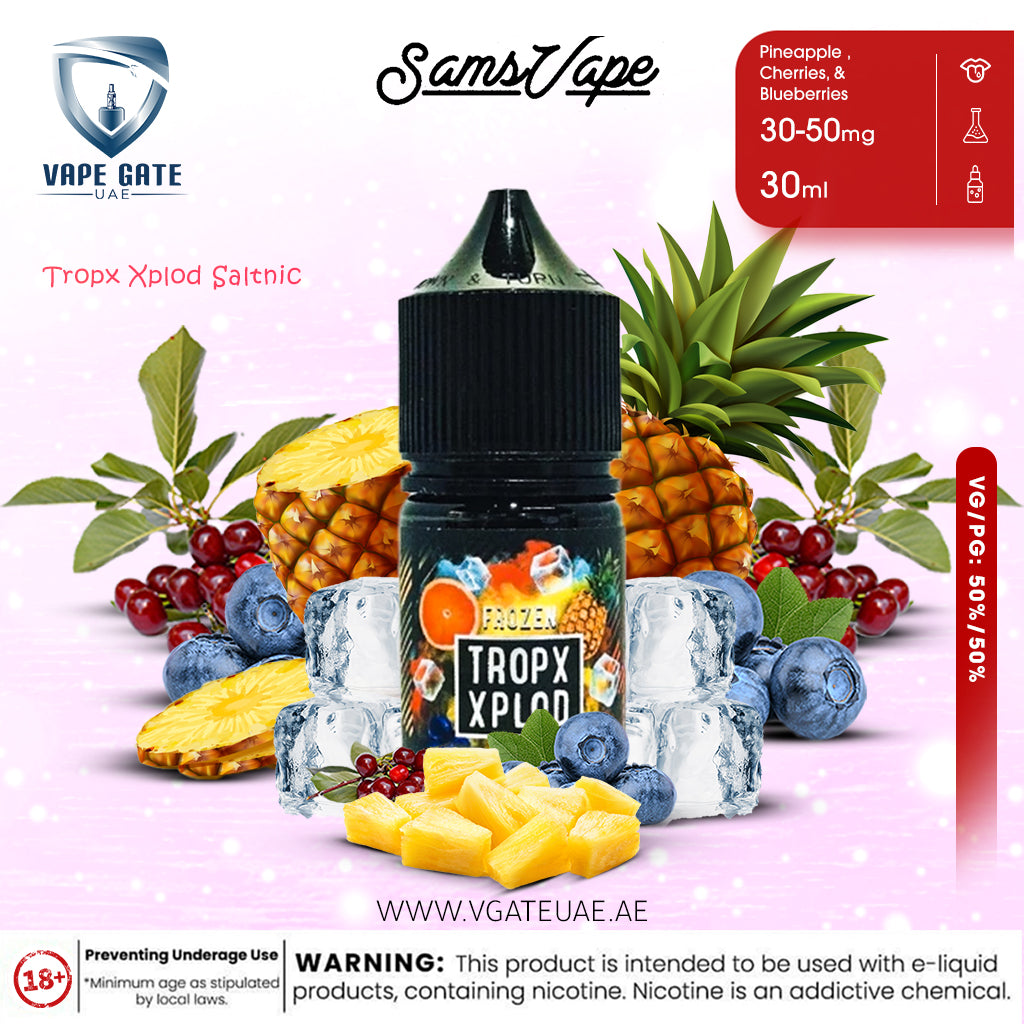 Frozen Tropx Xplod Saltnic by Sam Vapes