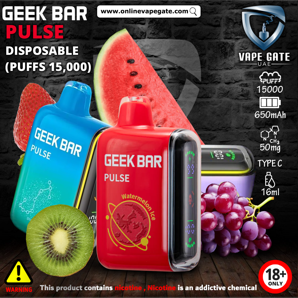 GEEK BAR PULSE DISPOSABLE VAPES (15,000 PUFFS)