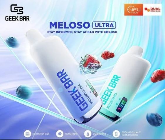 Geek Bar Meloso Ultra Rechargeable Disposable Vape (10,000 Puffs)