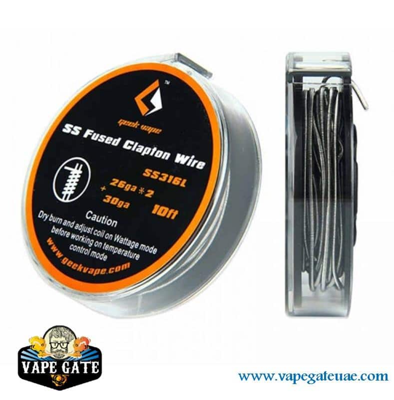 GeekVape SS Fused Clapton Wire SS316L 26ga ZS10