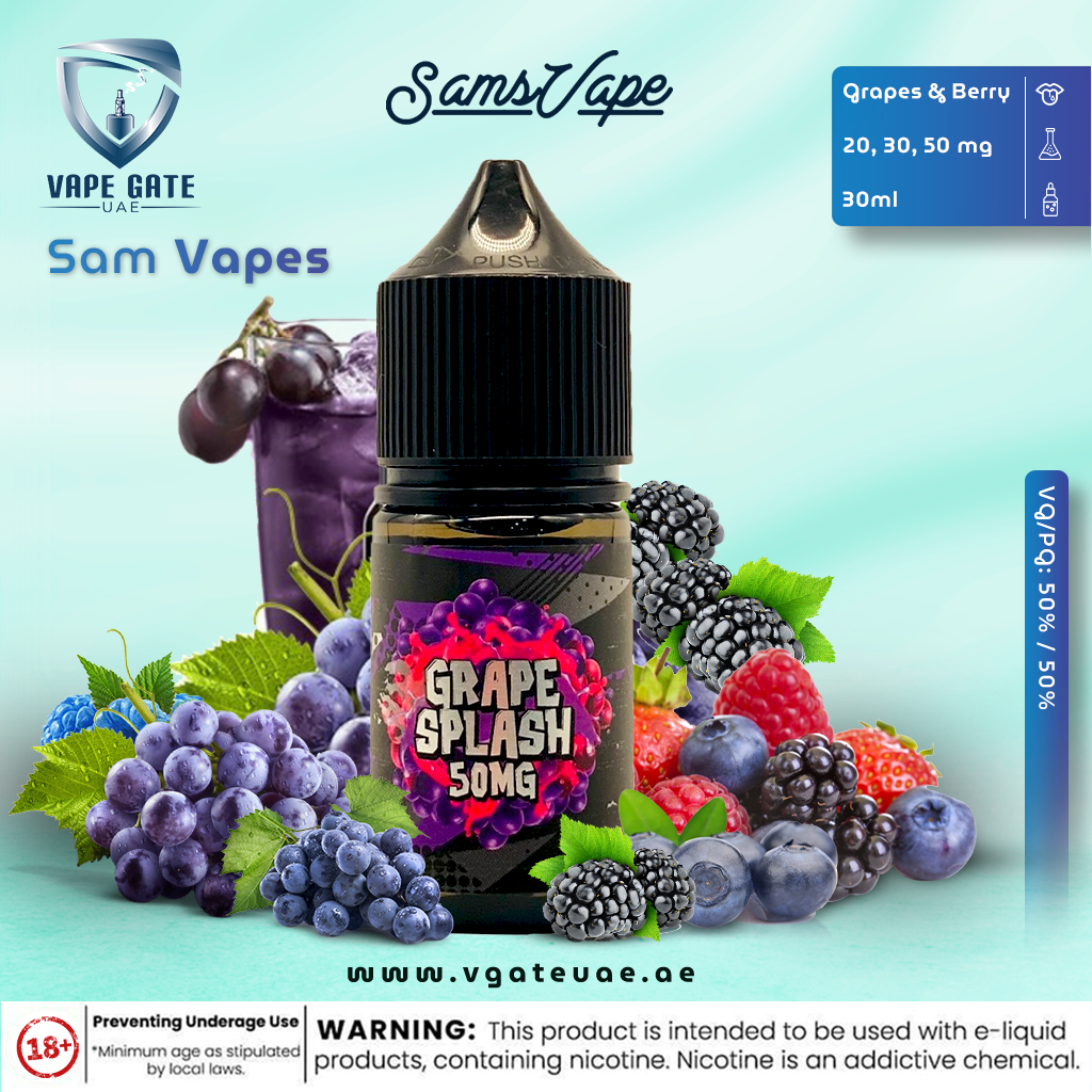 Grape Splash Saltnic by Sam Vapes