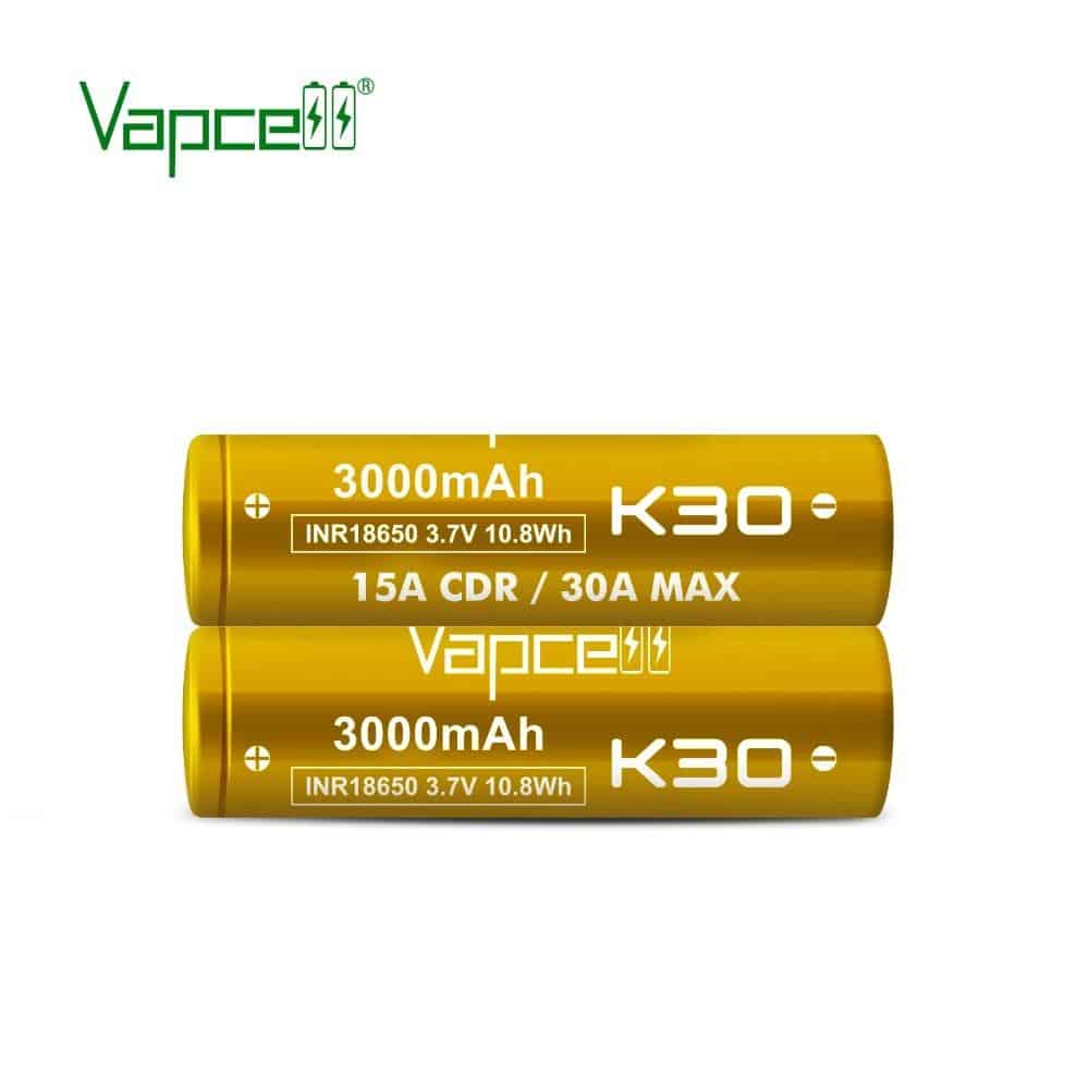 VAPCELL K30 18650 3000MAH 15A (2 PCS)